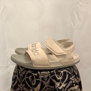 Adidas Women's Sandals in Cream and Gray